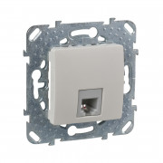 Телефонна розетка Schneider Electric Unica RJ11 4 контакти 2 модулі слонова кістка MGU5.492.25ZD