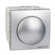 Світлорегулятор для флуоресцентних ламп Schneider Electric Unica поворотно-натискний алюміній MGU3.510.30