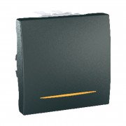 Вимикач Schneider Electric Unica 1-клавішний схема 1 з індикацією графіт MGU3.201.12S