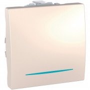 Выключатель Schneider Electric Unica 1-клавишный схема 1 с подсветкой слоновая кость MGU3.201.25N