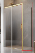 Душевая боковая стенка Radaway Idea Gold KDJ 100х200 см правая золото/прозрачное стекло 387052-09-01R