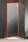 Душевая дверь Radaway Essenza Pro Gold PTJ 63.8х200 см распашная правая золото/прозрачное стекло 10100000-09-01R