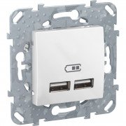 USB-розетка Schneider Electric Unica 2,1А білий MGU5.418.18ZD