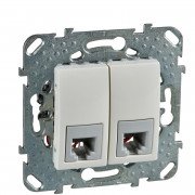 Телефонная розетка Schneider Electric Unica RJ11 4 контакта слоновая кость MGU5.9090.25ZD