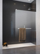 Душова перегородка Radaway Modo New II з тримачем рушника 105х200 см хром/прозоре скло 389105-01-01W