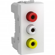 Розетка 3 RCA Schneider Electric Unica 1М білий MGU3.431.18