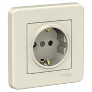 Розетка Schneider Electric Leona із заземленням крем LNA2900123
