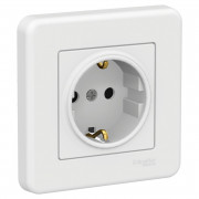 Розетка Schneider Electric Leona с заземлением белый LNA2900121