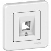 Накладка одномодульна Schneider Electric Leona КАТ5Е 6 UTP білий LNA4301121