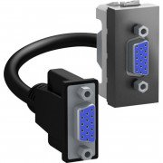 Розетка HD15 Schneider Electric Unica 1М графіт MGU3.432.12