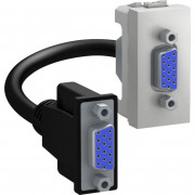 Розетка HD15 Schneider Electric Unica 1М алюминий MGU3.432.30