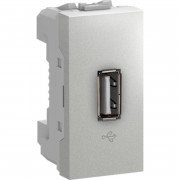 USB-конектор Schneider Electric Unica 1 модуль алюміній MGU3.429.30