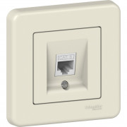 Комп'ютерна розетка Schneider Electric Leona RJ45 кат6 пластик крем LNA4700123