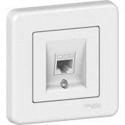 Комп'ютерна розетка Schneider Electric Leona RJ45 кат5e пластик білий LNA4300121