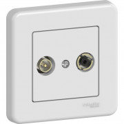 Розетка TV/R оконечная Schneider Electric Leona пластик белый LNA3300121