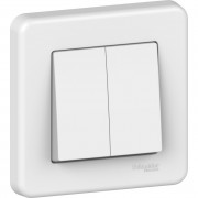 Выключатель Schneider Electric Leona 2-клавишный белый LNA0300321