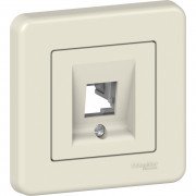 Накладка одномодульна Schneider Electric Leona КАТ5Е 6 UTP пластик крем LNA4301123
