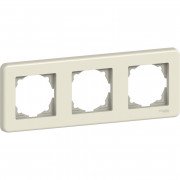 Рамка 3-постовая Schneider Electric Leona горизонтальная пластик крем LNA5800323