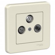 Розетка TV/R/SAT проходная Schneider Electric Leona пластик крем LNA3500223