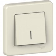 Вимикач прохідний Schneider Electric Leona 1-клавішний з підсвічуванням крем LNA1500323