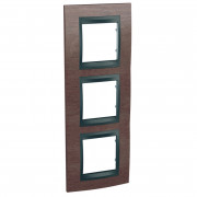 Рамка 3-постова Schneider Electric Unica Top вертикальна тютюн/графіт MGU66.006V.2M4