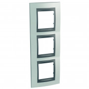 Рамка 3-постовая Schneider Electric Unica Top вертикальная изумрудный/графит MGU66.006V.294