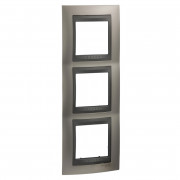 Рамка 3-постовая Schneider Electric Unica Top вертикальная никель матовый/графит MGU66.006V.239