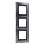 Рамка 3-постова Schneider Electric Unica Top вертикальна хром матовий/графіт MGU66.006V.238