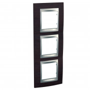 Рамка 3-постова Schneider Electric Unica Top вертикальна венге/алюміній MGU66.006V.0M3
