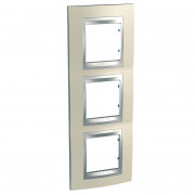 Рамка 3-постова Schneider Electric Unica Top вертикальна титановий/алюміній MGU66.006V.095