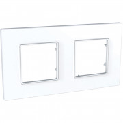 Рамка 2-постова Schneider Electric Unica Quadro білий MGU2.704.18
