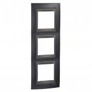 Рамка 3-постова Schneider Electric Unica Top вертикальна металік/графіт MGU66.006V.297