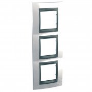 Рамка 3-постова Schneider Electric Unica Top вертикальна білий/графіт MGU66.006V.292