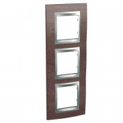 Рамка 3-постова Schneider Electric Unica Top вертикальна тютюн/алюміній MGU66.006V.0M4