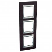 Рамка 3-постовая Schneider Electric Unica Top вертикальная венге/алюминий MGU66.006V.0M3