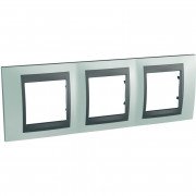 Рамка 3-постова Schneider Electric Unica Top смарагдовий/графіт MGU66.006.294