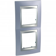 Рамка 2-постова Schneider Electric Unica Top вертикальна блакитний берил/алюміній MGU66.004V.098