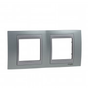 Рамка 2-постовая Schneider Electric Unica Top изумрудный/алюминий MGU66.004.094