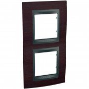Рамка 2-постовая Schneider Electric Unica Top вертикальная венге/графит MGU66.004V.2M3