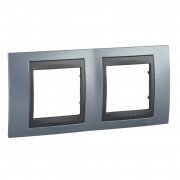 Рамка 2-постова Schneider Electric Unica Top блакитний берил/графіт MGU66.004.298