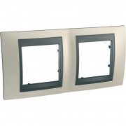 Рамка 2-постовая Schneider Electric Unica Top титановый/графит MGU66.004.295