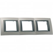 Рамка 3-постова Schneider Electric Unica Top нікель матовий/графіт MGU66.006.239