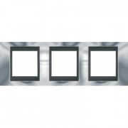 Рамка 3-постова Schneider Electric Unica Top хром блискучий/графіт MGU66.006.210