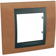 Рамка 1-постова Schneider Electric Unica Top черешня/графіт MGU66.002.2M2