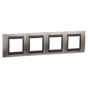 Рамка 4-постова Schneider Electric Unica Top нікель матовий/графіт MGU66.008.239