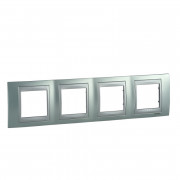 Рамка 4-постова Schneider Electric Unica Top смарагдовий/алюміній MGU66.008.094