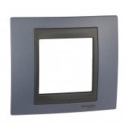 Рамка 1-постова Schneider Electric Unica Top блакитний берил/графіт MGU66.002.298