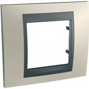 Рамка 1-постова Schneider Electric Unica Top титановий/графіт MGU66.002.295
