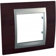 Рамка 1-постова Schneider Electric Unica Top венге/алюміній MGU66.002.0M3