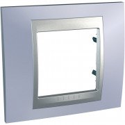 Рамка 1-постова Schneider Electric Unica Top блакитний берил/алюміній MGU66.002.098
